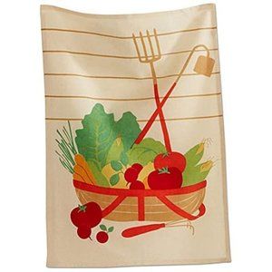 TAG Ltd. Multi -Color Tomatoes Basket Kitchen Towel 100% Cotton 18" x 26"